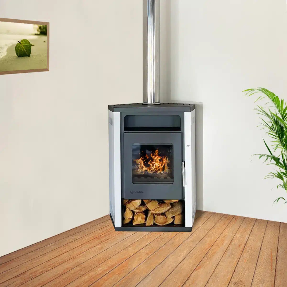 Verona 8.5kw Esquinera - Estufa a Leña Magna