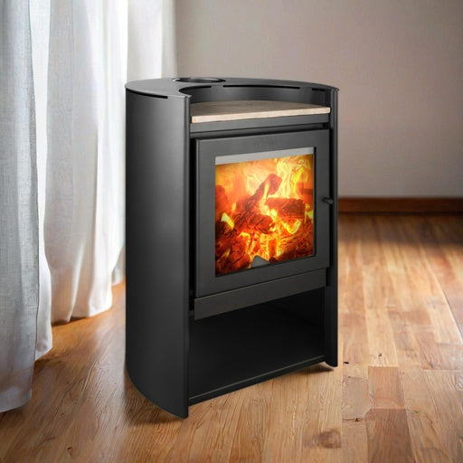 Estufa a Leña Rondo 500 Boiler Doble Combustión - Amesti