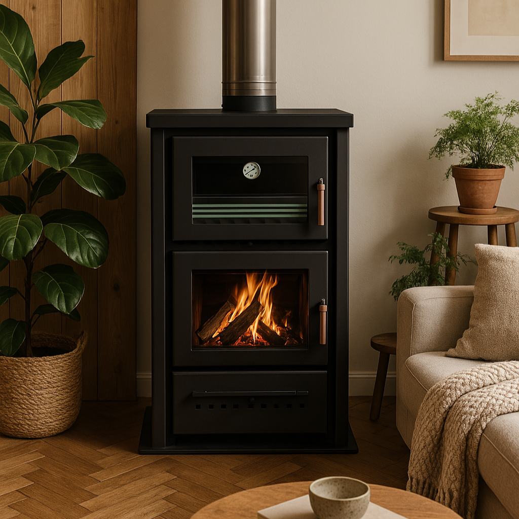 Estufa a leña con horno Iris 990 - Metlor